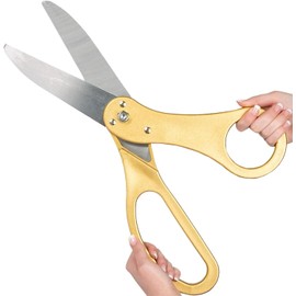 20" Gold Scissors for Grand Opening – Gold Giants Ribbon Cutting Scissors for Special Events Inaugurations and Ceremonies Giant Shears for Opening Ceremony Heavy Duty Shears
