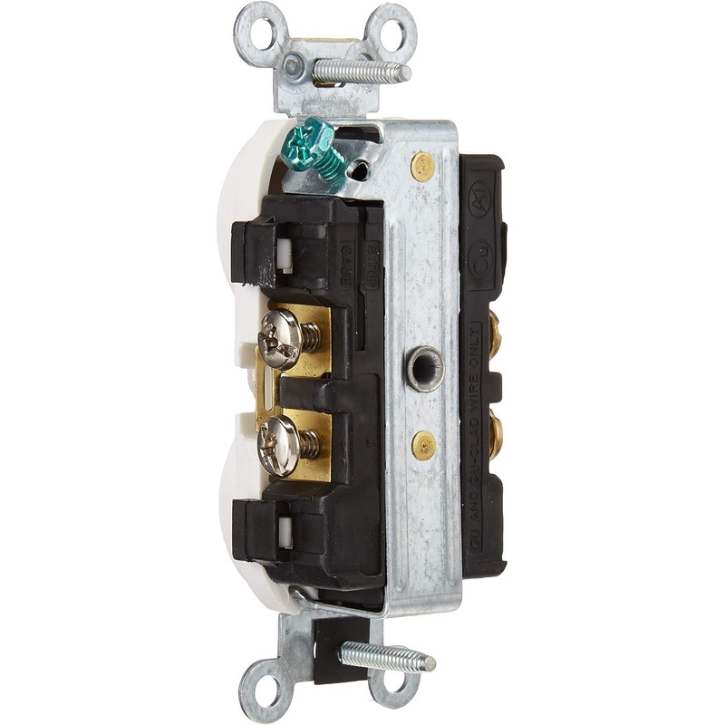 Leviton Duplex Receptacle, Commercial Spec Grade, Smooth Face, 20 Amp,