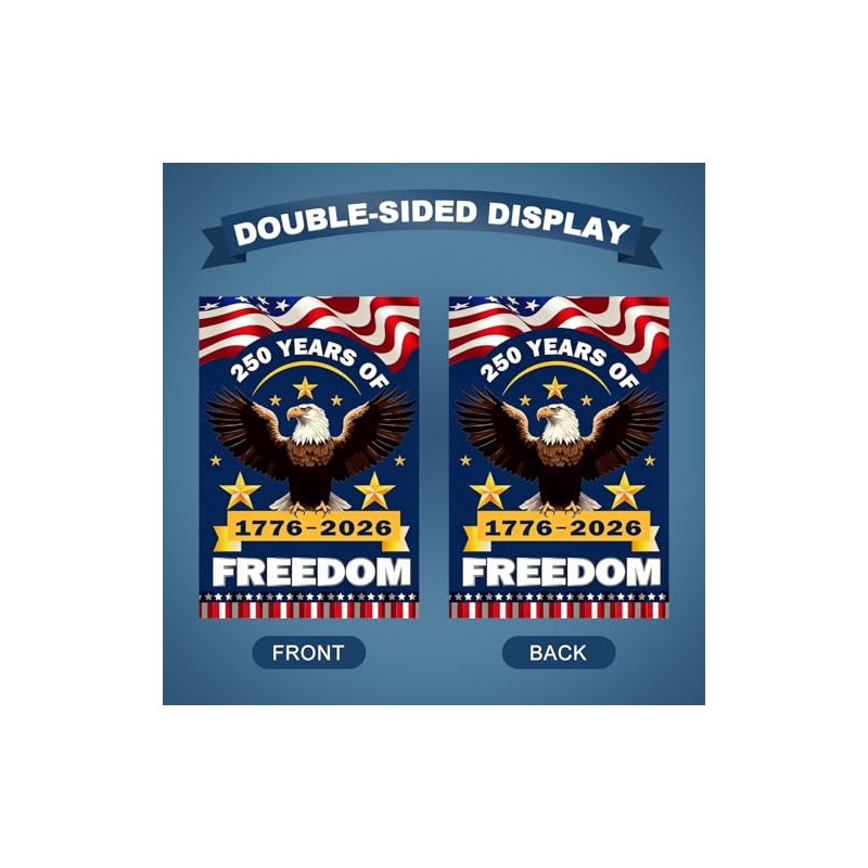 250th Anniversary USA Garden Flag with Eagle Design