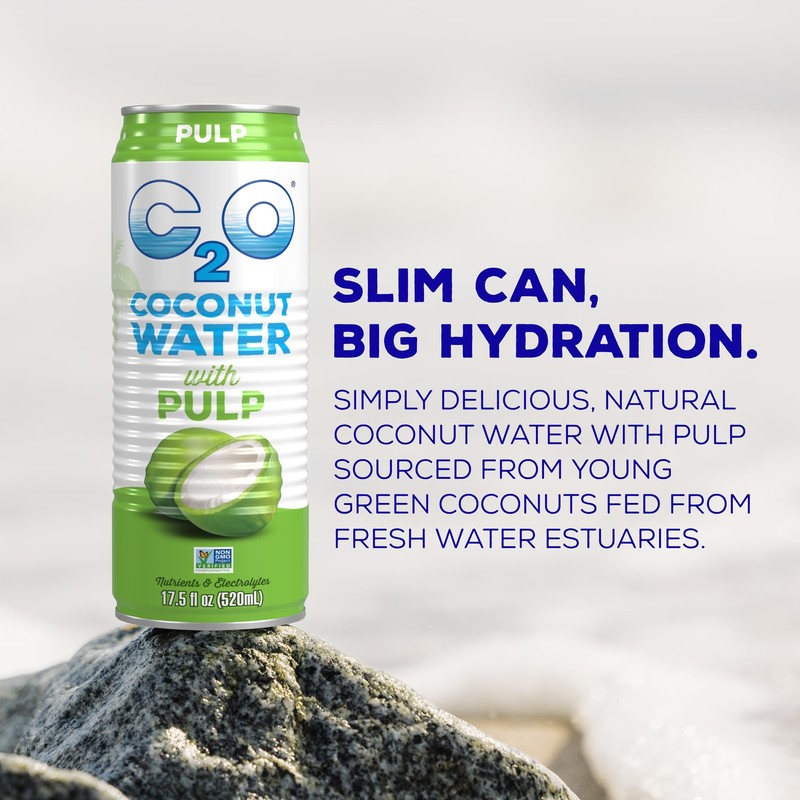 C2O - Coconut Water with Pulp (12 Pack) - Made