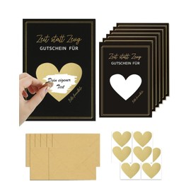 MYGLOAR 8 Pieces with Scratch Stickers, Fillable Coupons, Writeable Scratch Card Gifts for Women, Gifts for Girlfriends, Birthday Cards, Cinema Coupons, Travel Vouchers, Birthday Gifts