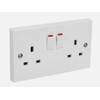 U-Trade 2-Gang White Double Switch Socket 13AMP 240V – Power