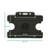 100 x Black BioBadge Landscape ID Card Holders Open-Faced for