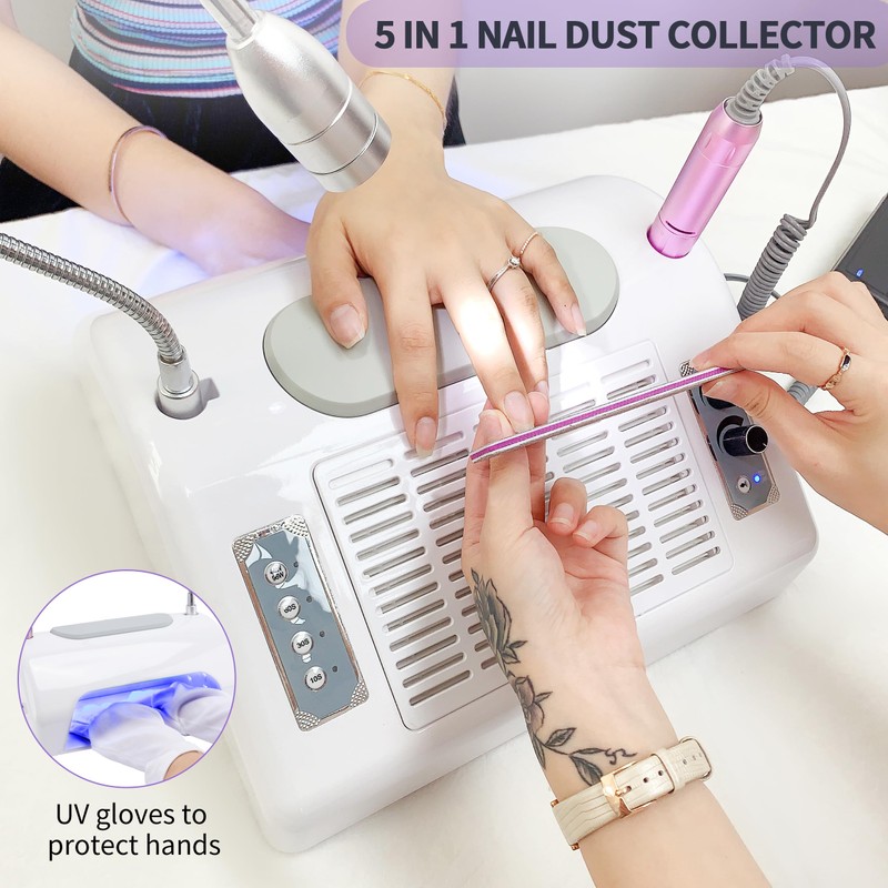 Nail Dust Collector Vacuum Multifunction Nail Art Machine includes 40W