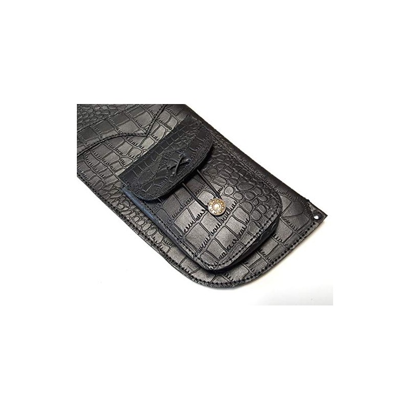 starlingukpk Traditional Archery Engraved Python pattern Leather Hip Quiver.