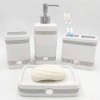 CAA'S Bathroom Accessories Set Ceramic 4 Pieces Bathroom Ensemble for