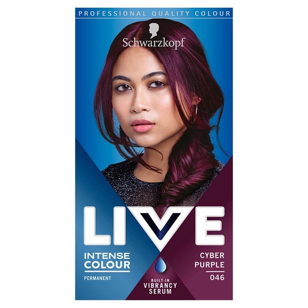 Schwarzkopf LIVE Intense Colour Cyber Purple Permanent Hair Dye 046,