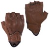 Harssidanzar Mens Gloves Half Finger Goatskin Leather Motorcycle Gloves GM037UK,