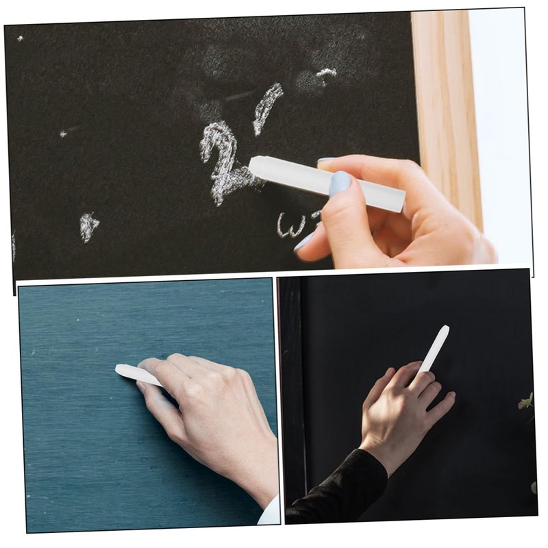 Kisangel 12pcs Dust Water Soluble Chalk for Teachers Comfortable Grip