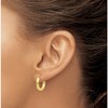 10K Yellow Gold Polished 3mm Tube Hoop Earrings (10 X