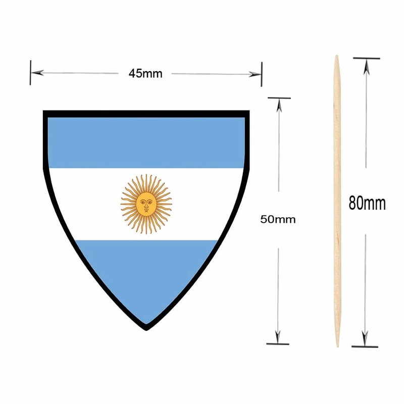 AK Giftshop Argentina Flags Party Food Sticks Picks Cupcakes Decorations