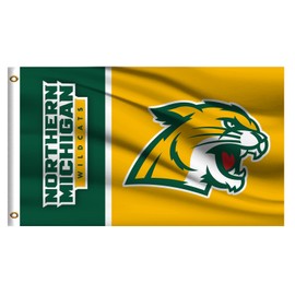 College Flag Outdoor Compatible for Wildcats,Northern Michigan Outside 3x5 University Banner,Double Sided