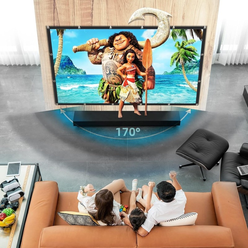 Canvas Projector 100 Inch | 16:9 HD Foldable Projector Screen
