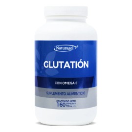 Glutation + Omega 3 Antioxidante | 160 Capsulas | Naturagel Sabor Sin sabor