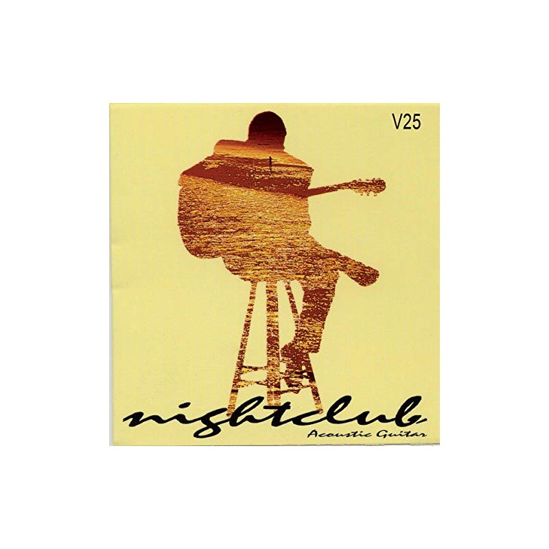 Dogal® V25 Nightclub Acoustic Guitar Set Bronze Flat Wound Strings