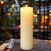 14" x 4" Large Outdoor Candles, Waterproof Flickering LED Flameless