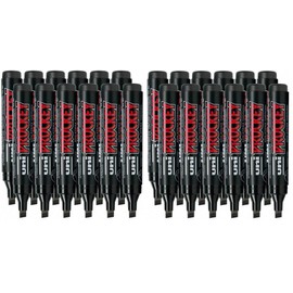 Flipchart marker plain PROCKEY, 3-6 mm wedge Pack of 24 Black