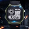 Digital Sport Watch Canvas Strap Luminous Waterproof Retro Sport Watch
