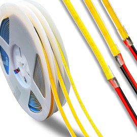 Boarda 24V 5mm Flexible FCOB LED Strip 16.4FT/5M 384LEDs Warm White 3000K Dimmable Deformable FOB COB LED Light Ribbon for Bedroom,Cabinet,Home Indoor Decoration,Kitchen DIY Lighting