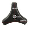 DENPETEC Triangle Knob Handle,Wing Nut and Bolt Power Equipment, Bolt