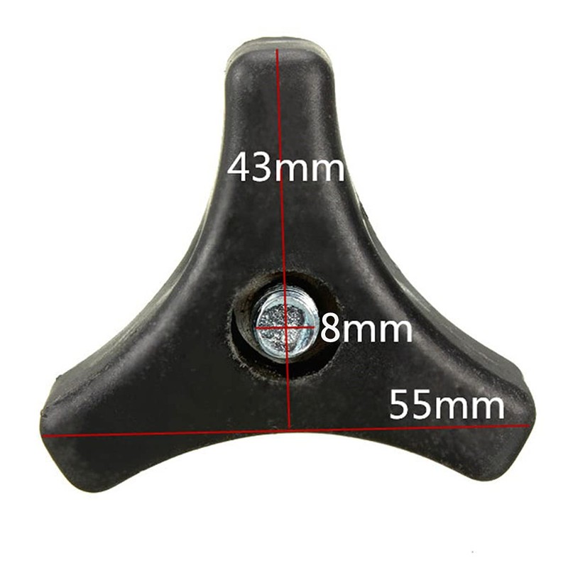 DENPETEC Triangle Knob Handle,Wing Nut and Bolt Power Equipment, Bolt