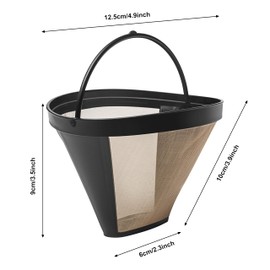 Reusable #4 Cone Coffee Filter Basket for Ninja Coffee Makers Ninja Coffee Accessories - 1 Pack Permanent Replacement for Ninja Coffee Brewers