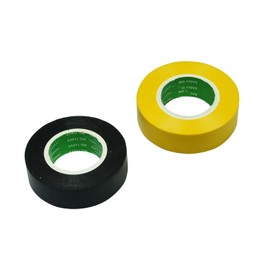 X-SHIYUN 2 Pcs Electrical Tape，Premium PVC Electrical Insulation Waterproof Tape，Flame Retardant Indoor Outdoor High Temperature Resistance Electric Tape.（Black/Yellow）