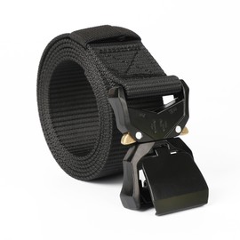 Pristine Extra Large Black Mens Tactical Belt - 50-54 Inch Waist