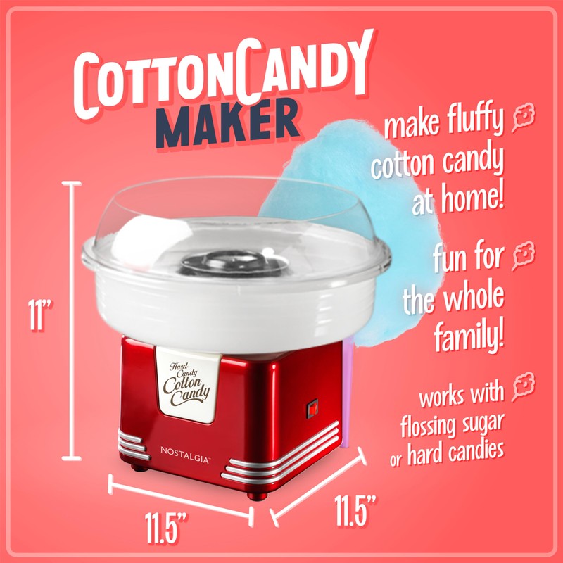 Nostalgia Cotton Candy Machine - Retro Cotton Candy Machine for