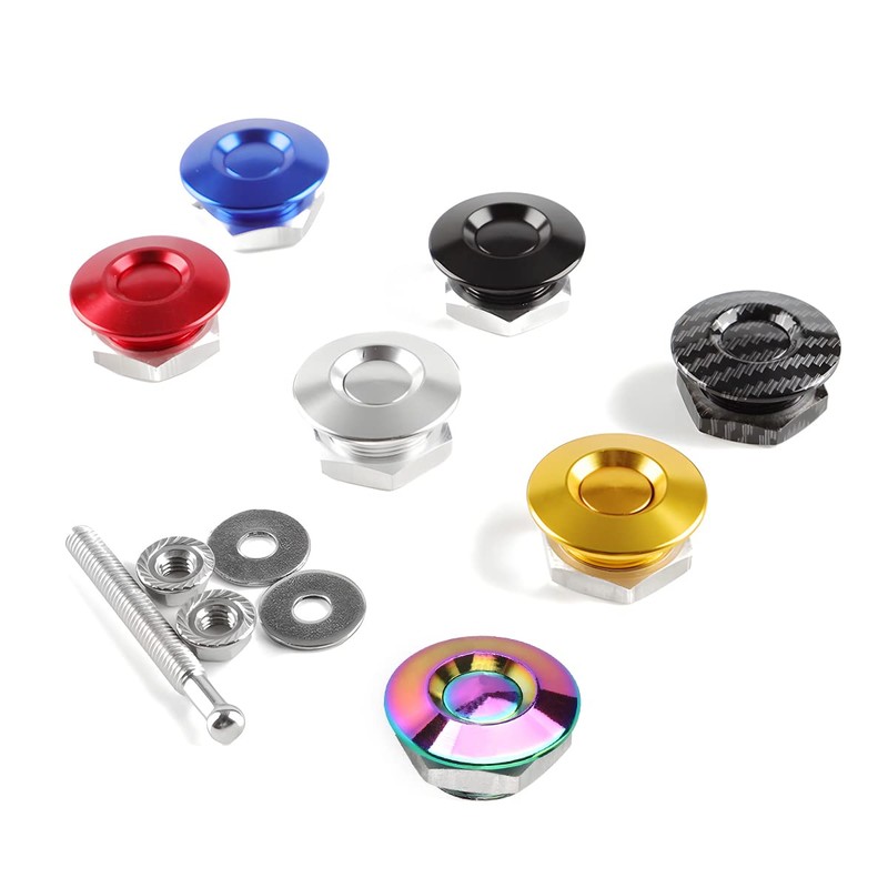 4PCS Universal Vehicle Hood Pins, Quick Release License Plate Lock