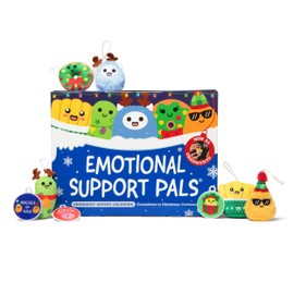 Emotional Support Advent Calendar by Relatable, Includes Mini Plush Toys and Ornaments, Fun and Stocking Stuffer for Loved Ones of All Ages, Includes 24 Ornaments in Countdown Calendar
