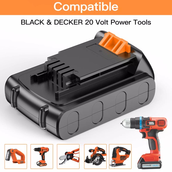 Unbranded 20V 1.5Ah replace For Black and Decker LBXR20 20
