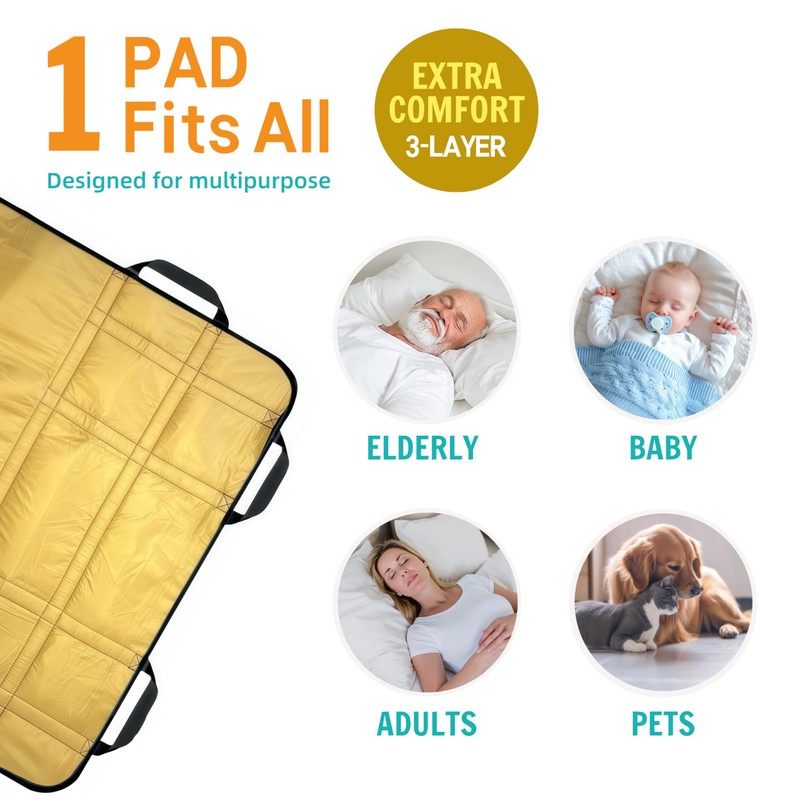 NurtureCare Upgrade 3-Layer Positioning Pad with Handles 48"x40" Elderly Assistance
