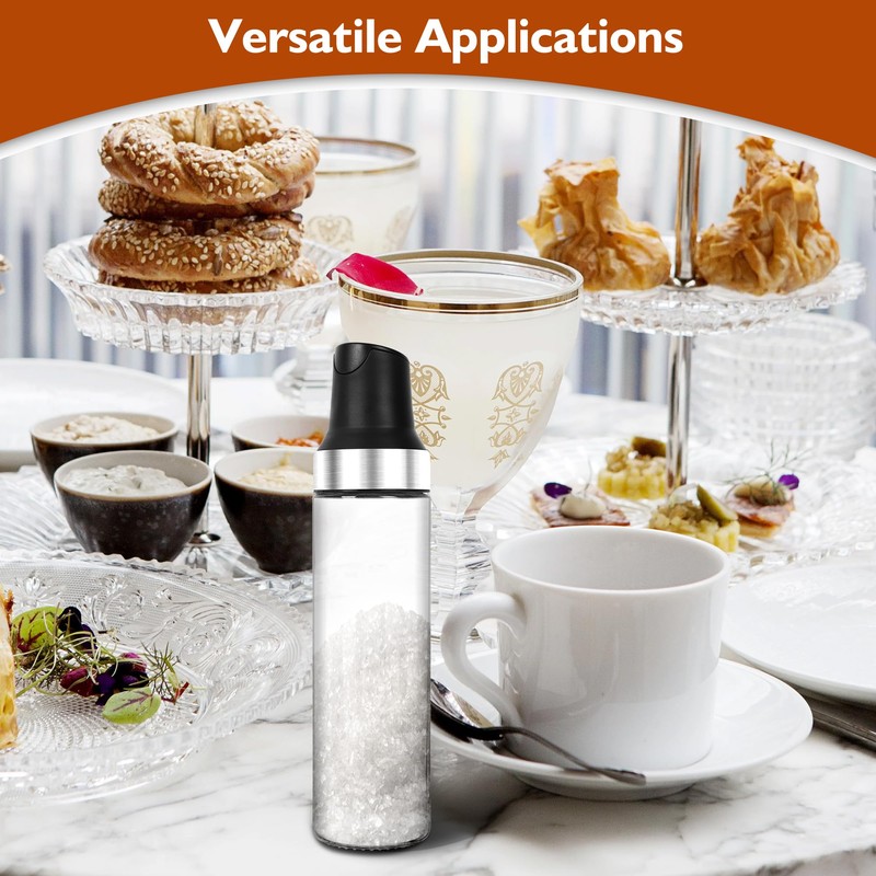 Loscarol Sugar Dispenser with Pour Spout, 17 oz Glass Sugar