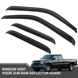 Unbranded Fits CHEVY/GMC EXTENDED Quad Cab 99-06 Window Visor Sun Rain Deflector Guard