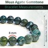 Moss Agate Crystal Bead Bracelet – Healing Crystal Bracelet for