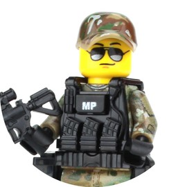 Battle Brick 1.6 Inches Tall Collectible Army OCP MP Military Police Custom Minifigure | Accessories Made in The USA | Genuine Military Minifig | Great Gift for Ages 8+ to Adult AFOL