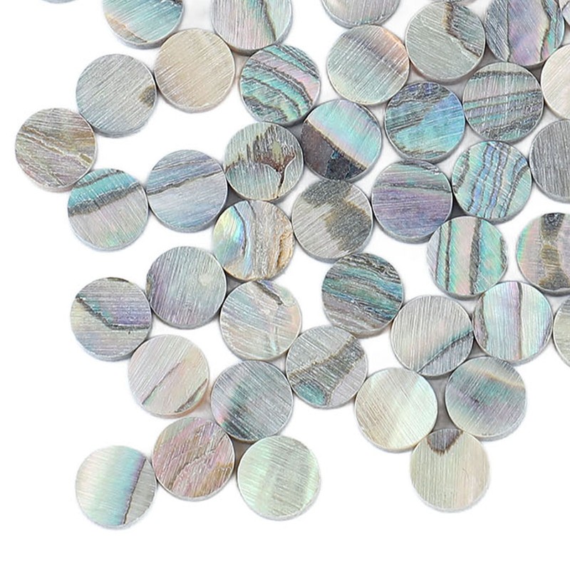 100Pcs Fretboard Dots Natural Abalone Shell Bright Color Round Guitar