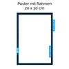 artboxONE Poster with Black Frame 30 x 20 cm Typography