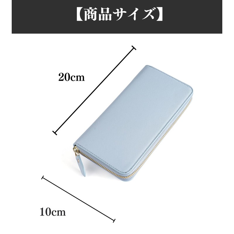 Airstellia Men's Long Wallet, Round Zipper, Large Capacity, Unisex, Simple,