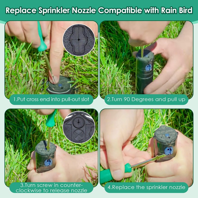 Gulfmew 8 Pack Sprinkler Head Compatibility Tool for Rain Bird