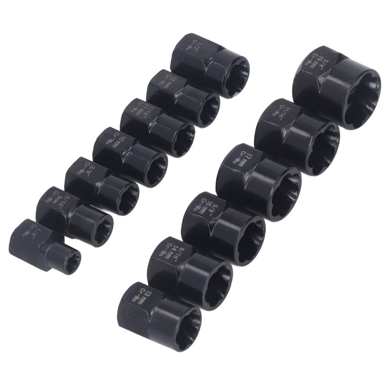 13Pcs Bolt Nut Remover Professional Bolt Nut Extractor Socket Set