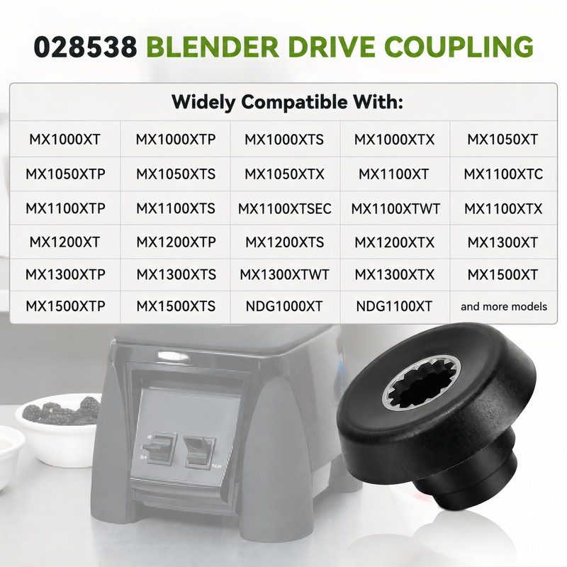 028538 Blender Drive Coupling, Compatible with Waring Xtreme Series MX1000,