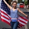 Wehhbtye 4th of July Fanny Pack, Patriotic Waist Pack with