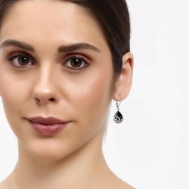 Dragonfly Earrings 925 Sterling Silver Black Onyx Dangle Drop Earrings Filigree Dragonfly Jewellery Gift for Women Girls