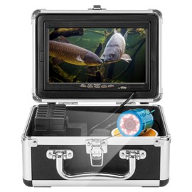 JQKJCAM Underwater Ice Fishing Camera,Upgraded to 18 Infrared & 18 White Lights 7in HD DVR Monitor Underwater Camera for Fishing,1200TVL HD Waterproof IP68 Fish Finder Camera (50m /164ft)