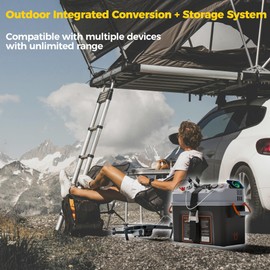 SUNAPEX Smart Battery Box 12V/24V Power Center - Multi Ports & Circuit Breaker for Trolling Motor, Marine,RV & Solar Panel (No Battery)