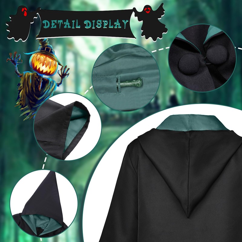 Formemory Halloween Costume, Complete Halloween Cosplay Costume, Robe, Necktie, Scarf,