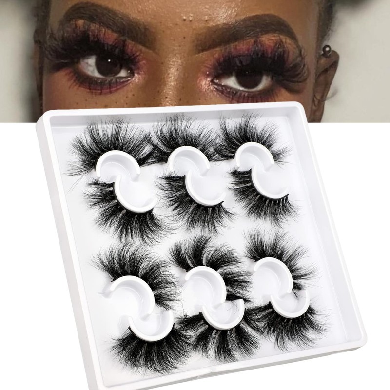 Mink Lashes Fluffy Eyelashes Dramatic Long Wispy Fake Eyelashes Thick