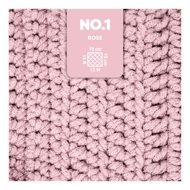 myboshi No. 1 Wool, Including Original myboshi Label in Leather Look, for Crocheting and Knitting, 55 m / 50 g, 30% Merino Wool, Pink (Rose), 4 Balls